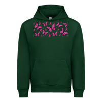 Forest Green breast cancer butterflies Urban Hoodie - Jasminsmagicworld