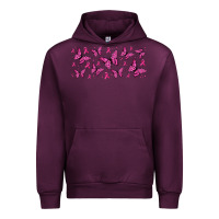 Mauve Wine breast cancer butterflies Urban Hoodie - Jasminsmagicworld