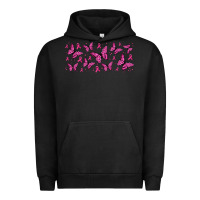 Pigment Black breast cancer butterflies Urban Hoodie - Jasminsmagicworld