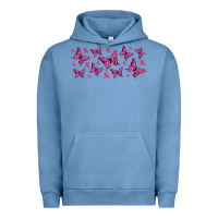 Pigment Pebble Blue breast cancer butterflies Urban Hoodie - Jasminsmagicworld