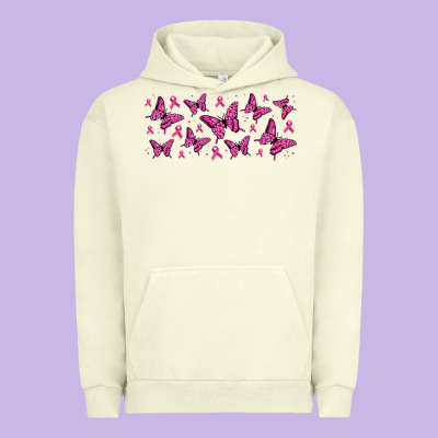Breast Cancer Butterflies Urban Hoodie Designed By Jasminsmagicworld