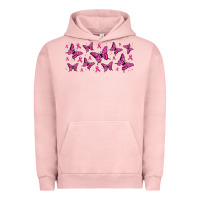 Pigment Salmon breast cancer butterflies Urban Hoodie - Jasminsmagicworld