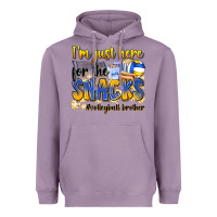 Lavender i'm just here for the snacks #volleyball brother Heavyweight Hoodie - Zillion Design Studio