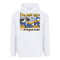 White i'm just here for the snacks #volleyball brother Heavyweight Hoodie - Zillion Design Studio