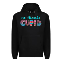 Black no thanks cupid Premium Hoodie - AdoDesignShop