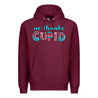 Burgundy no thanks cupid Premium Hoodie - AdoDesignShop