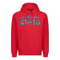 Red no thanks cupid Premium Hoodie - AdoDesignShop