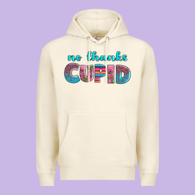 No Thanks Cupid Premium Hoodie Designed By Adodesignshop