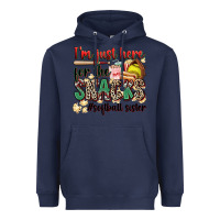 Navy i'm just here for the snacks #softball sister Heavyweight Hoodie - Zillion Design Studio