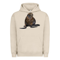 Pigment French Oak Sea Lion Illustrations Urban Hoodie - LillyAllenDesigns