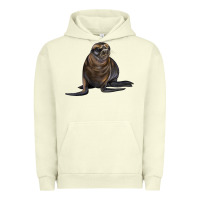 Pigment Pistachio Sea Lion Illustrations Urban Hoodie - LillyAllenDesigns