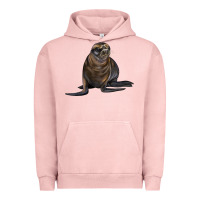 Pigment Salmon Sea Lion Illustrations Urban Hoodie - LillyAllenDesigns