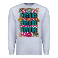 Heather Grey mama mama mama Premium Sweatshirt - CowhideDigitalArt