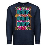 Navy mama mama mama Premium Sweatshirt - CowhideDigitalArt