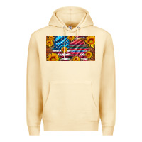 Pina Colada usa flag and serape with leopard and sunflowers license plate Premium Hoodie - Artiststas
