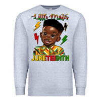 Heather Grey little mister juneteenth Premium Sweatshirt - HRA Design Shop