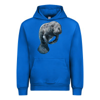 Cobalt Manatee Illustrations Urban Hoodie - LillyAllenDesigns