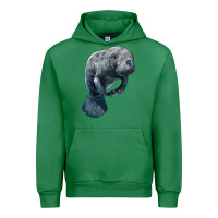 Emerald Manatee Illustrations Urban Hoodie - LillyAllenDesigns