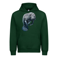 Foreset Green Manatee Illustrations Urban Hoodie - LillyAllenDesigns