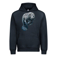 Navy Manatee Illustrations Urban Hoodie - LillyAllenDesigns