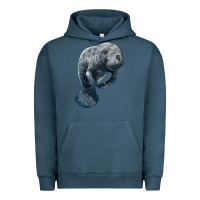 Pigment Midnight Navy Manatee Illustrations Urban Hoodie - LillyAllenDesigns