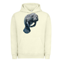 Pigment Pistachio Manatee Illustrations Urban Hoodie - LillyAllenDesigns