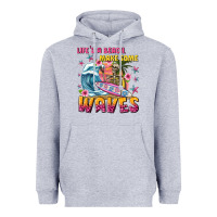Heather Grey lifes a beach make some waves Heavyweight Hoodie - texasbilliewilder