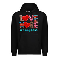 Black love more worry less Premium Hoodie - AdoDesignShop