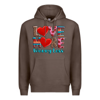 Coffee love more worry less Premium Hoodie - AdoDesignShop