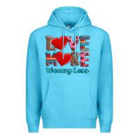 Ocean Blue love more worry less Premium Hoodie - AdoDesignShop