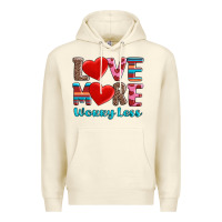 Sandshell love more worry less Premium Hoodie - AdoDesignShop