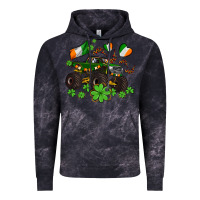 Cloud Black monster truck with shamrocks Vintage Hoodie - AdoDesignShop