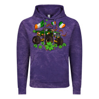 Cloud Purple monster truck with shamrocks Vintage Hoodie - AdoDesignShop