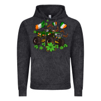 Vintage Black monster truck with shamrocks Vintage Hoodie - AdoDesignShop