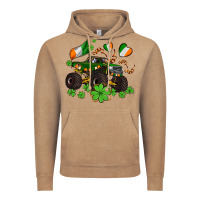 Vintage Coffee monster truck with shamrocks Vintage Hoodie - AdoDesignShop