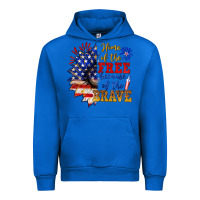 Cobalt home of the free because of the brave Urban Hoodie - NancyCooperArtShop