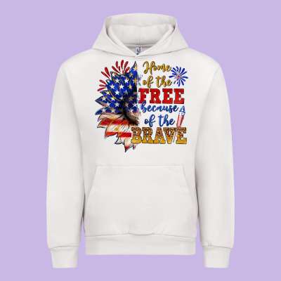 Home Of The Free Because Of The Brave Urban Hoodie Designed By Nancycooperartshop