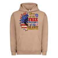 Pigment Burro home of the free because of the brave Urban Hoodie - NancyCooperArtShop
