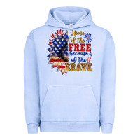 Pigment Grape Ice home of the free because of the brave Urban Hoodie - NancyCooperArtShop