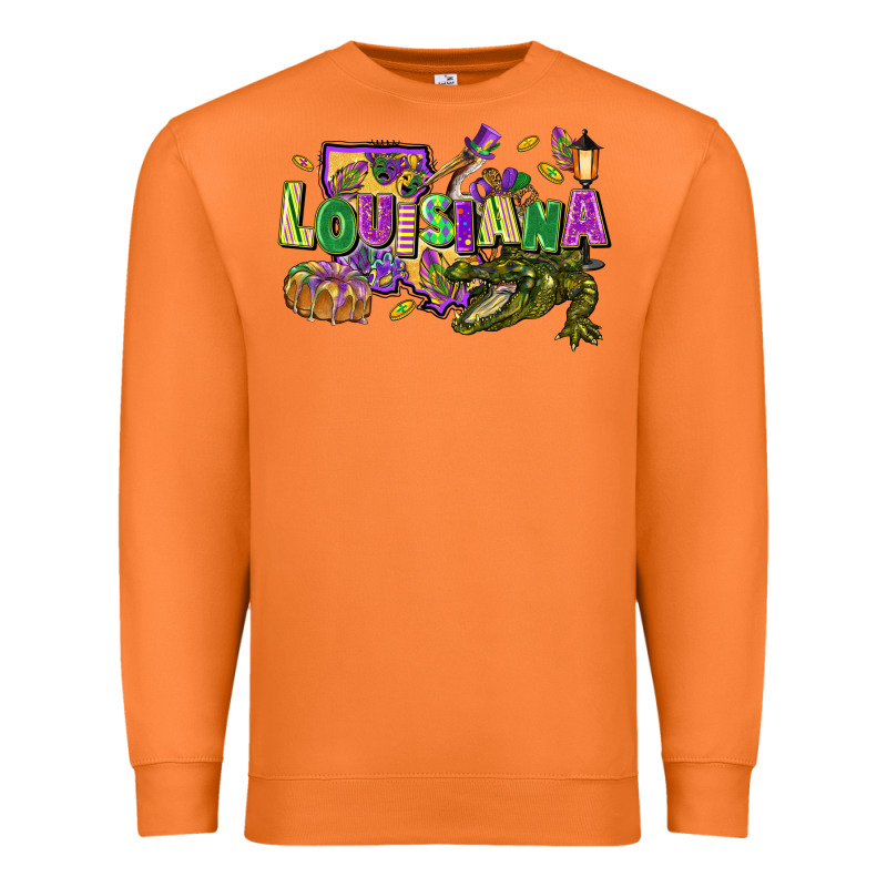 Louisiana Mardi Gras Premium Sweatshirt by FaDigitalArtStudio | Teevron