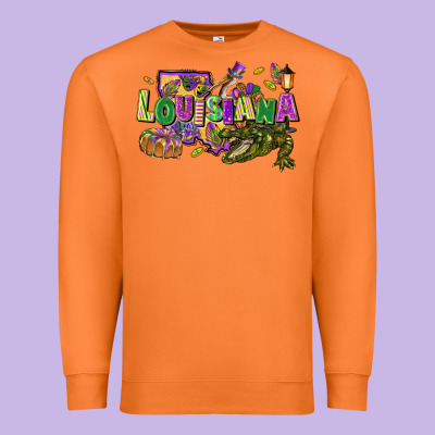 Louisiana Mardi Gras Premium Sweatshirt Designed By Fadigitalartstudio