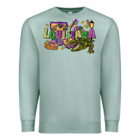 Seafoam louisiana mardi gras Premium Sweatshirt - FaDigitalArtStudio