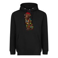 Black Christmas labrador retriever Heavyweight Hoodie - RanaPortraitStore