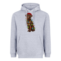 Heather Grey Christmas labrador retriever Heavyweight Hoodie - RanaPortraitStore