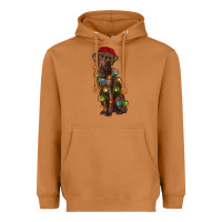 Meerkat Christmas labrador retriever Heavyweight Hoodie - RanaPortraitStore