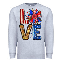 Heather Grey Love sunflower Premium Sweatshirt - Neo Western