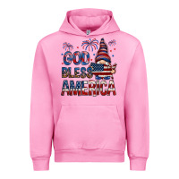 Fuchsia Pink god bless america Urban Hoodie - NancyCooperArtShop