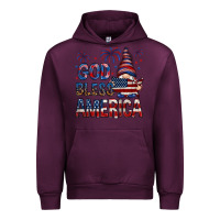 Mauve Wine god bless america Urban Hoodie - NancyCooperArtShop