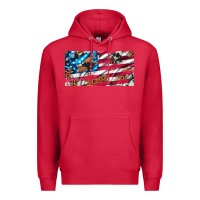 Cardinal usa flag and leopard with wood license plate Premium Hoodie - Artiststas