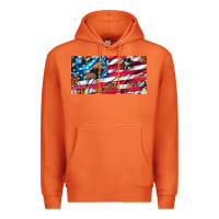 Carrot usa flag and leopard with wood license plate Premium Hoodie - Artiststas